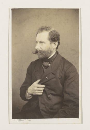 Portret van de beeldhouwer en schilder Joseph Jacques Ducaju, halffiguur by Joseph Dupont