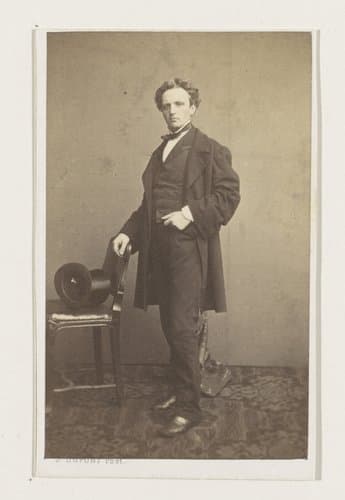Portret van de schilder Huib van Hove, ten voeten uit by Joseph Dupont