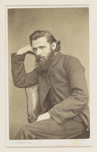 Portret van de schilder Frans Kaspar Huibrecht Vinck, halffiguur by Joseph Dupont
