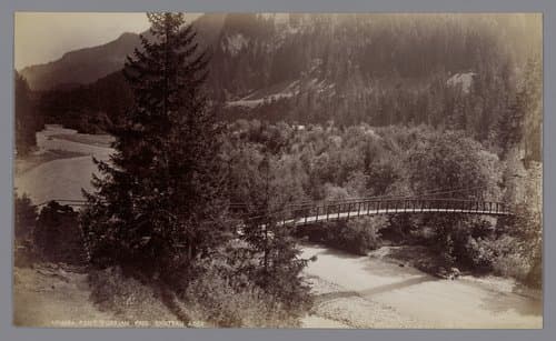 Gezicht op de Pont Turrian in Château-d'Œx, Zwitserland by anonymous