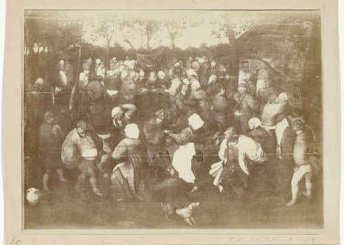 Schilderij Boerenbruiloft door Pieter Brueghel II by anonymous