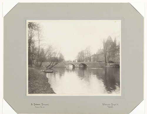 Zicht op de Wittevrouwensingel te Utrecht by Gustav Johan Erik Jochmann