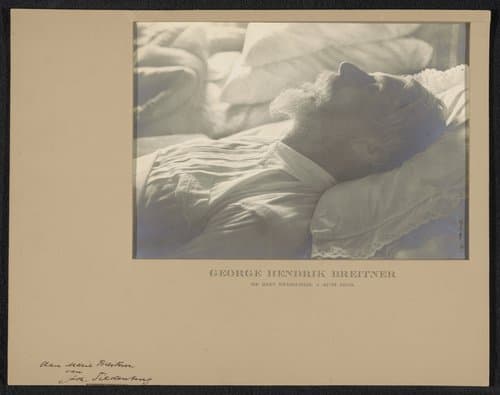 Portret van George Hendrik Breitner op zijn sterfbed by Joop Siedenburg