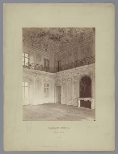Interieur van de ridderzaal van het Schloss Brühl by Hermann Rückwardt