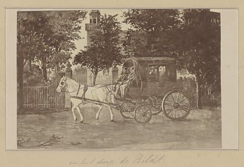 Fotoreproductie van het Wagentje van Dieges, de koets tussen Utrecht en Zeist, 1879 by anonymous