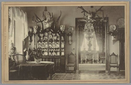 Interieur van huis van Barthold Suermondt in Aken by Johan Nöhring