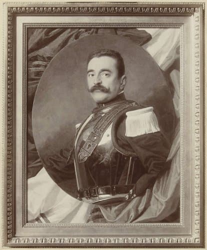 Fotoreproductie van een geschilderd portret van Mr. de Talode du Grail by Michel Berthaud