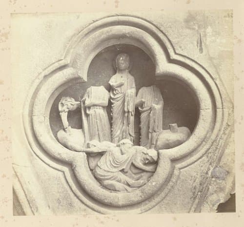 Beeldengroep in de kathedraal van Wells by anonymous; Downes & Co. Cundall