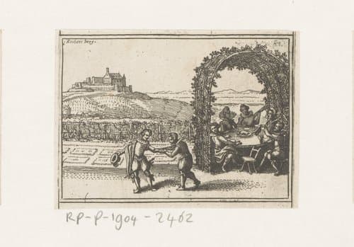 Vrolijk gezelschap in de buitenlucht