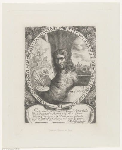 Zelfportret van Pieter van der Hulst by Johannes Arnoldus Boland