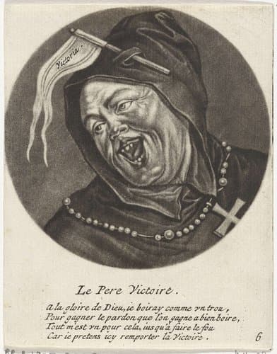 Karikaturen op de Franse geestelijkheid onder Lodewijk XIV, (A) by Jacob Gole
