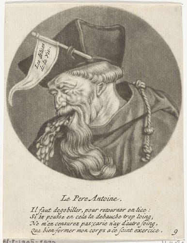 Karikaturen op de Franse geestelijkheid onder Lodewijk XIV by Jacob Gole