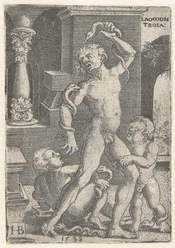 Laocoön en zijn twee zonen gedood door slangen