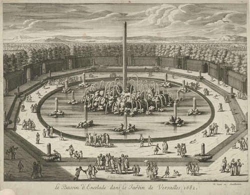 Fontein van Enceladus in de tuinen van Versailles by Joseph Mulder
