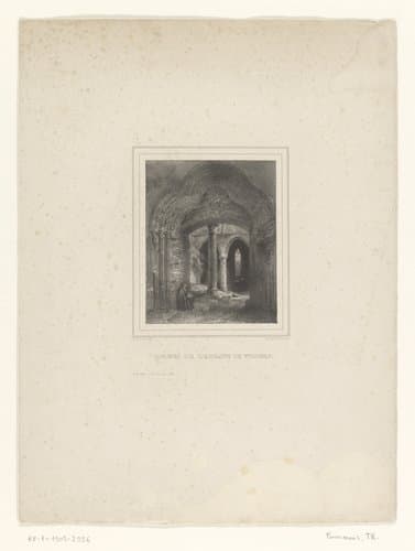 Gezicht op de ruïne van de abdij van Villers by Théodore Fourmois