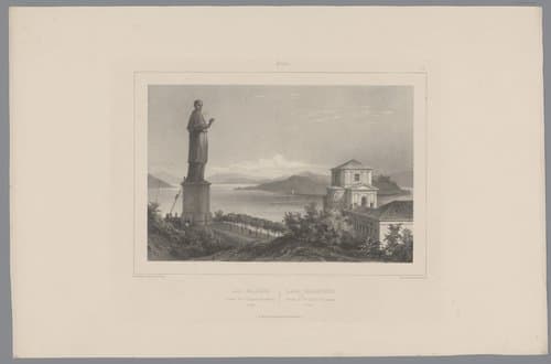 Lac Majeur. Statue de St. Charles Borromée / Lago Maggiore. Statua di Sn. Carlo Borromeo by Isodore-Laurent Deroy