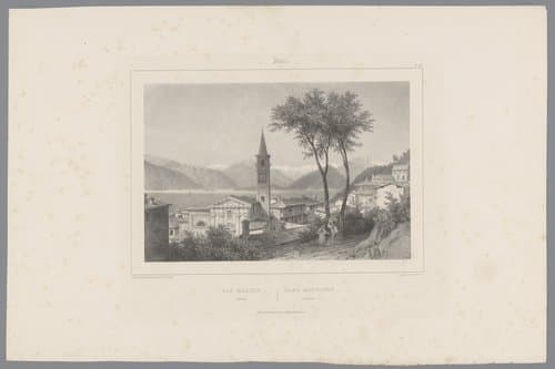 Lac Majeur. Laveno / Lago Maggiore. Laveno by Isodore-Laurent Deroy