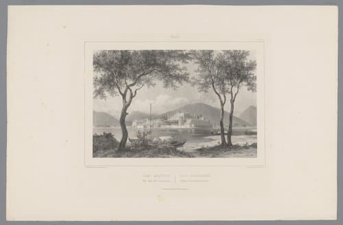 Gezichten aan het Lago di Como en het Lago Maggiore by Isodore-Laurent Deroy