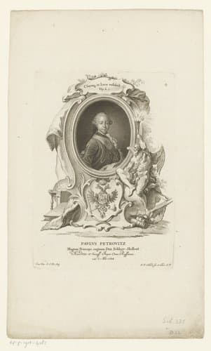 Portret van Paul I, tsaar van Rusland by Johann Esaias Nilson