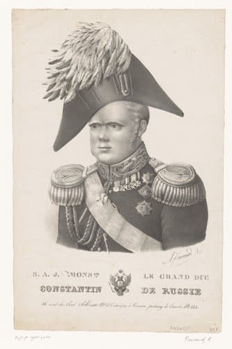 Portret van Constantijn Pavlovitsj van Rusland by Auguste Foucaud