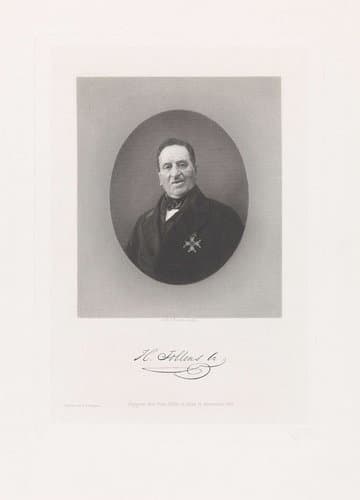Portret van de Rotterdamse dichter en koopman Hendrik Tollens by Benoit Taurel