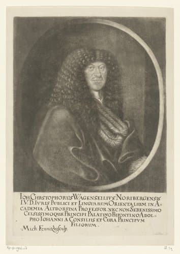 Portret van Johann Christoph Wagenseil by Michael Fennitzer