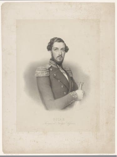 Portret van Oscar II van Zweden by Karl Oskar Cardon