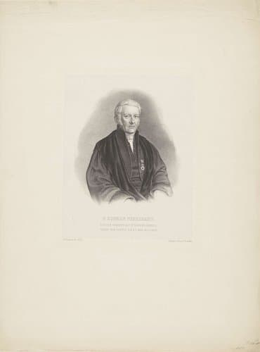 Portret van P. Hofman Peerlkamp by Johann Peter Berghaus