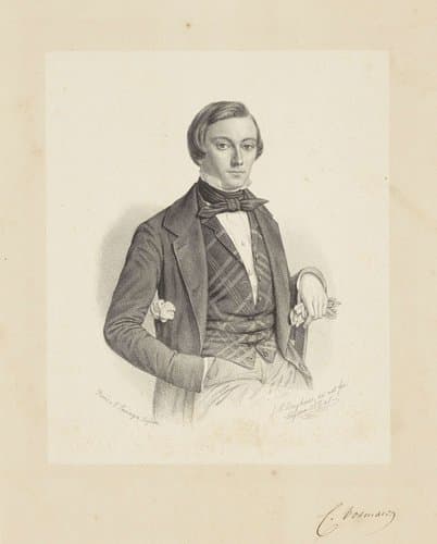 Portret van Carel Vosmaer by Johann Peter Berghaus