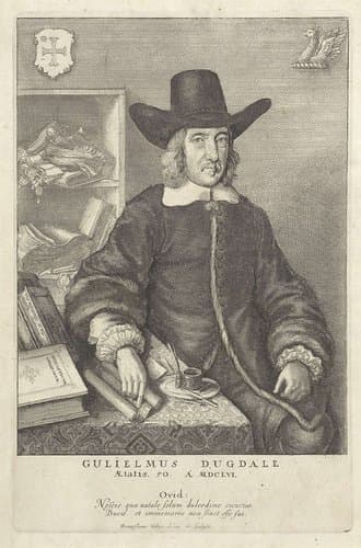 Portret van William Dugdale by Wenceslaus Hollar