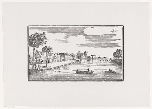 Riviergezicht met ophaalbrug by Hendrik Numan