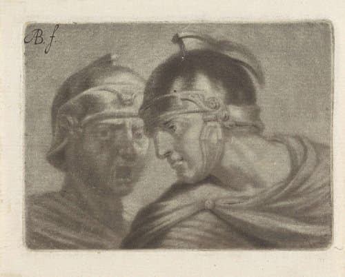 Twee Romeinse soldaten by Abraham Bloteling