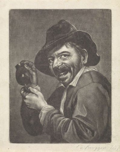 Man met een leeg glas (de Smaak) by Jan van der Bruggen