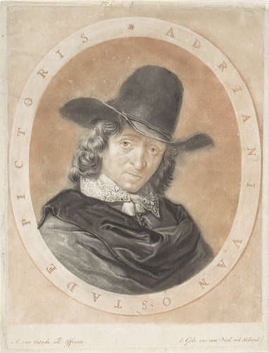 Portret van Adriaen van Ostade by Jacob Gole