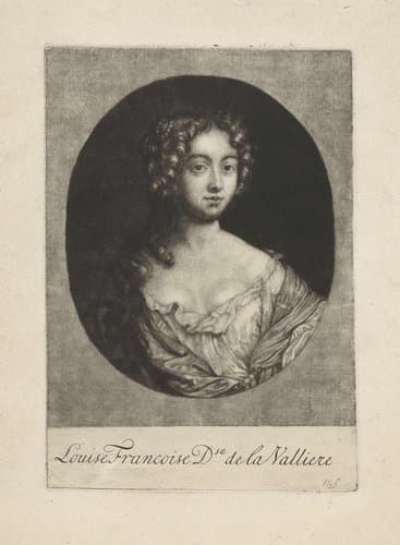 Portret van Louise Françoise de La Baume Le Blanc de la Vallière by Jacob Gole