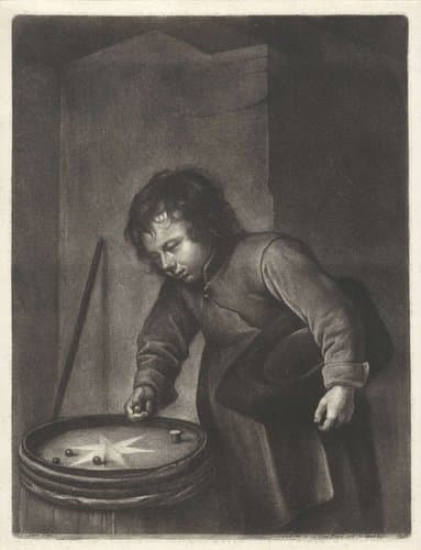 Knikkerende jongen by Jacob Gole