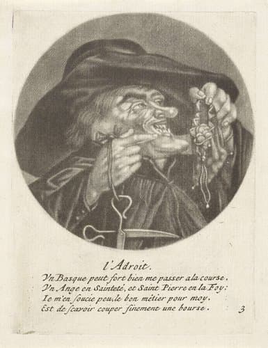 Karikaturen op de Franse geestelijkheid onder Lodewijk XIV, (B) by Jacob Gole