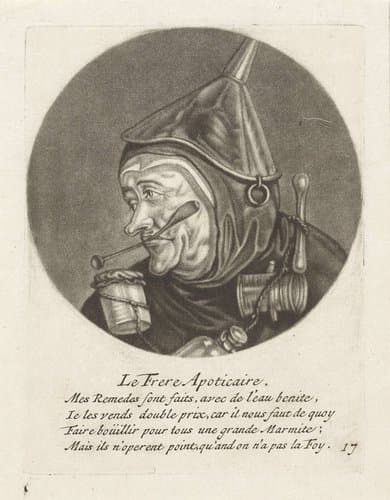 Karikaturen op de Franse geestelijkheid onder Lodewijk XIV, (B) by Jacob Gole
