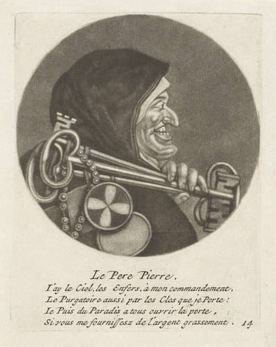 Karikaturen op de Franse geestelijkheid onder Lodewijk XIV, (B) by Jacob Gole