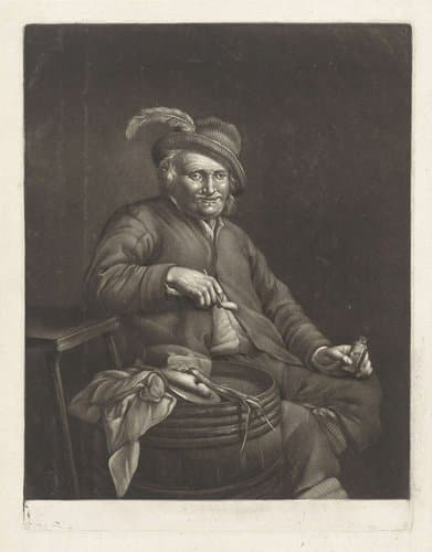 Man met een pijp en een flesje by John Greenwood