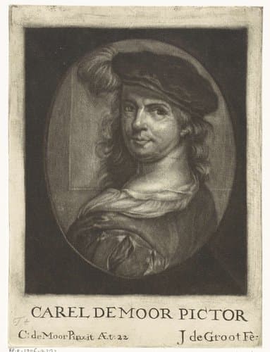 Zelfportret van Carel de Moor by Johannes de Groot (II)