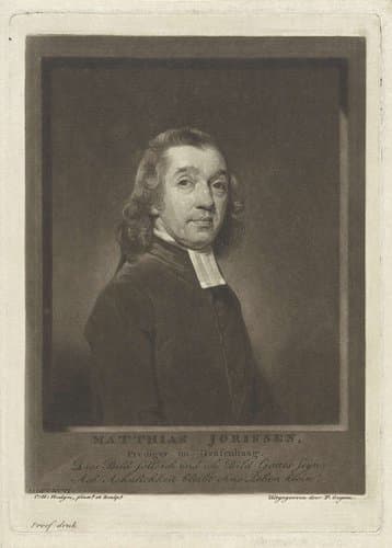 Portret van de dichter en predikant Matthias Jorissen by Charles Howard Hodges