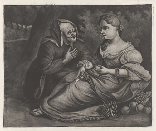 Vertumnus en Pomona by Jacob Hoolaart