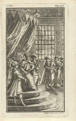 Keizerin voor tronende keizer geleid by Adolf van der Laan