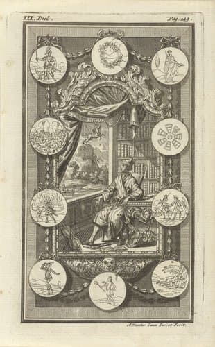 Dichter in zijn bibliotheek by Adolf van der Laan