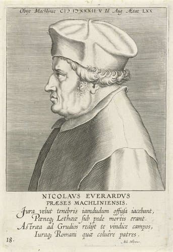 Portret van Nicolaes Everaerts by Philips Galle