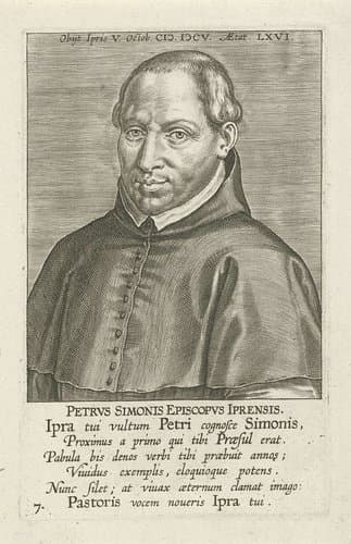Portret van Petrus Simons by Philips Galle