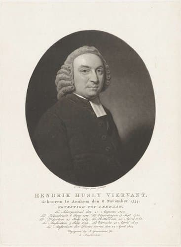 Portret van de predikant Hendrik Husly Viervant by Charles Howard Hodges