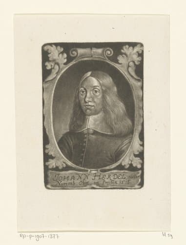 Portret van Johann Herdel by Georg Fennitzer
