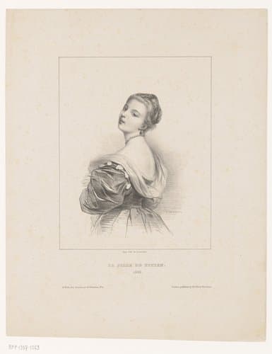 Portret van Cecilia Soldano by Achille Devéria